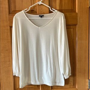 Talbots Cream V-Neck Blouse